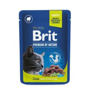 Brit Premium cat 100 g kapsa Steril s jehněčím masem v omáčce - 100g