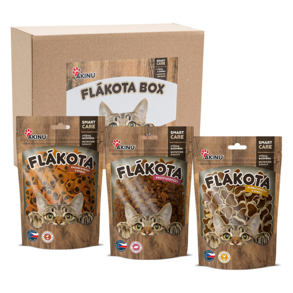 Akinu FLÁKOTA BOX Pamlsky pro kočky