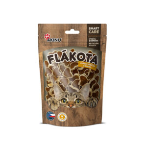 Akinu Flákota Kuřecí & rybí srdíčka pamlsek pro kočky 70 g