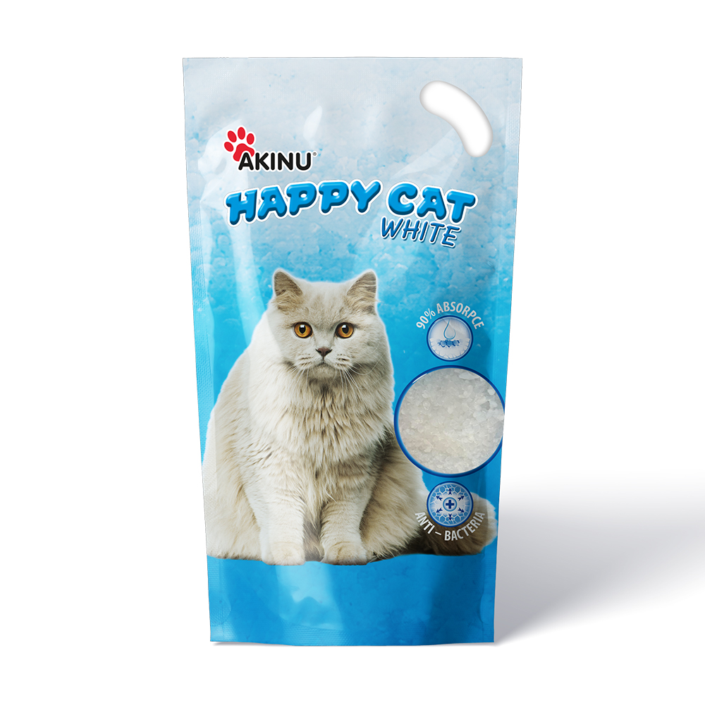 Akinu HAPPY CAT Silika gel bílý stelivo pro kočky 3