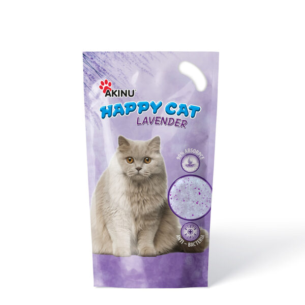 Akinu HAPPY CAT Silika gel levandule stelivo pro kočky 3