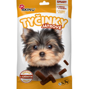 Akinu Játrové tyčinky s L-carnitinem pamlsek pro psy 60 g