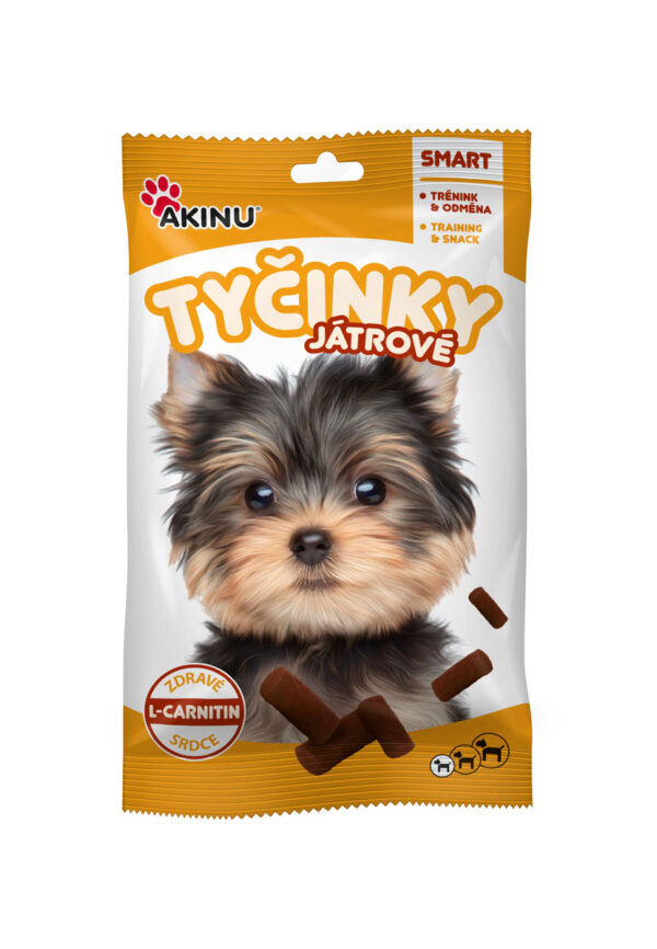 Akinu Játrové tyčinky s L-carnitinem pamlsek pro psy 60 g