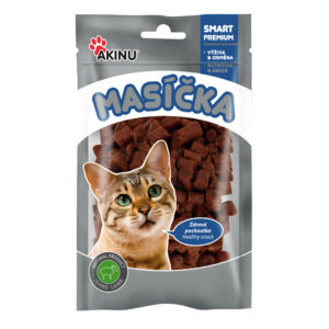 Akinu MASÍČKA Jehněčí kousky pamlsek pro kočky 50 g
