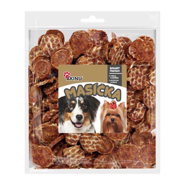 Akinu MASÍČKA Kachní chipsy pamlsek pro psy 300 g