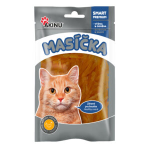 Akinu MASÍČKA Kuřecí řezanky pamlsek pro kočky 50 g
