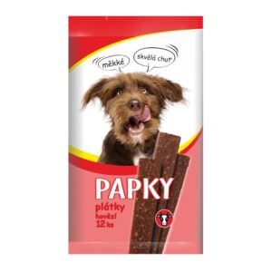 Akinu PAPKY Hovězí plátky pamlsek pro psy 12 ks