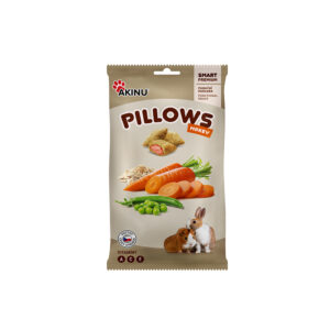 Akinu PILLOWS Polštářky s mrkví pamlsek pro hlodavce 40 g