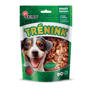 Akinu Trénink Hovězí & treska lupínky pamlsek pro psy 120 g