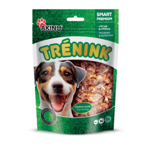 Akinu Trénink Jehněčí & treska lupínky pamlsek pro psy 120 g