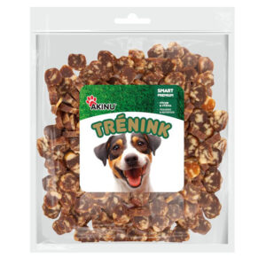 Akinu Trénink Jehněčí & treska lupínky pamlsek pro psy 400 g