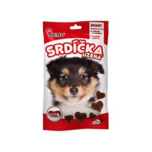 Akinu Uzená srdíčka pamlsek pro psy 60 g