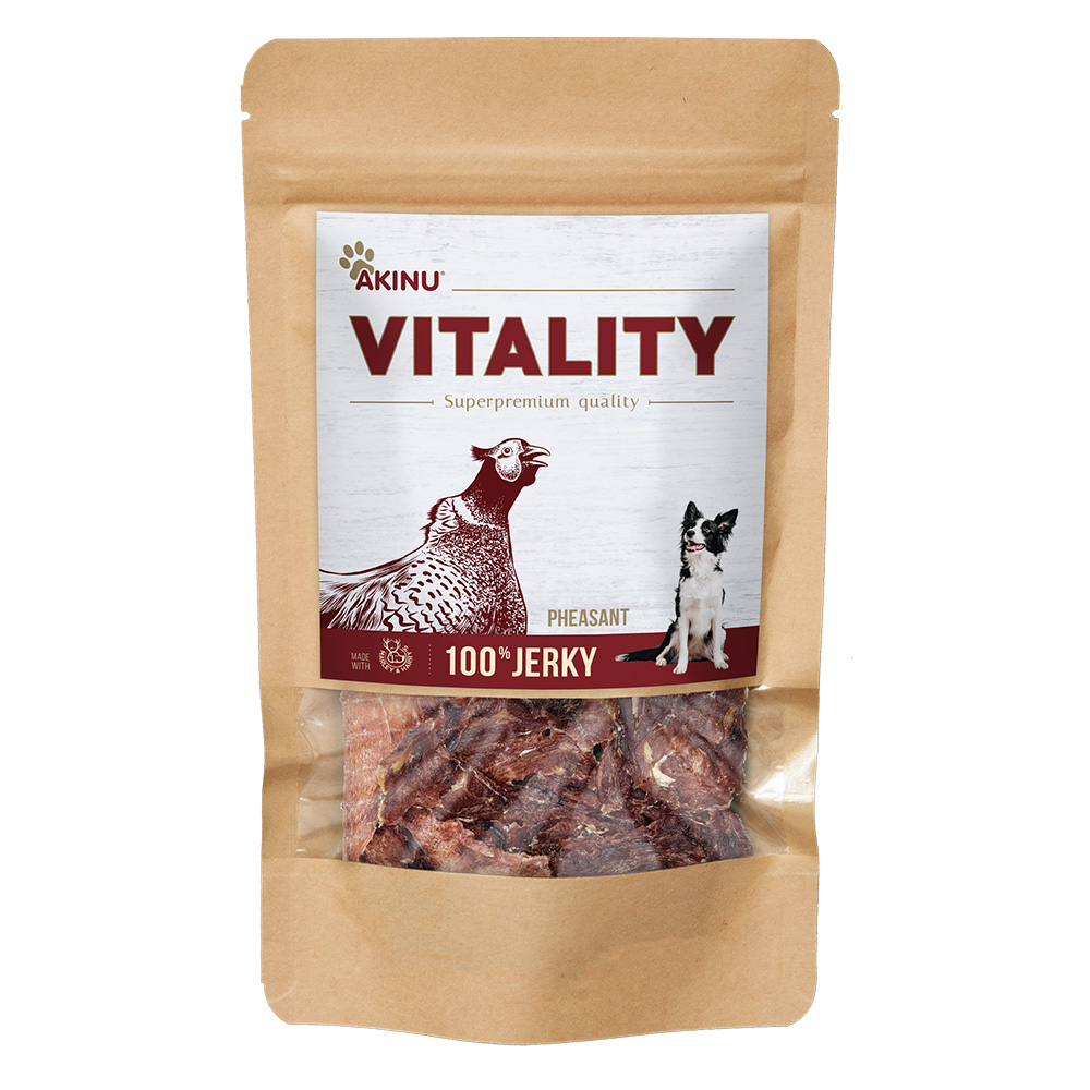 Akinu VITALITY Bažant jerky pamlsek pro psy 50 g