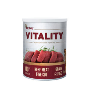 Akinu VITALITY Hovězí jemně krájená svalovina konzerva pro psy 400 g