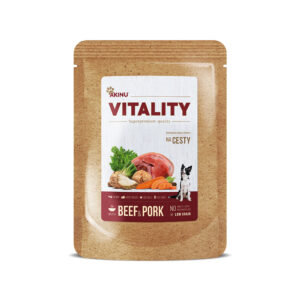 Akinu VITALITY Hustý vývar s kolagenem a CBD kapsa pro psy na cesty 200 g