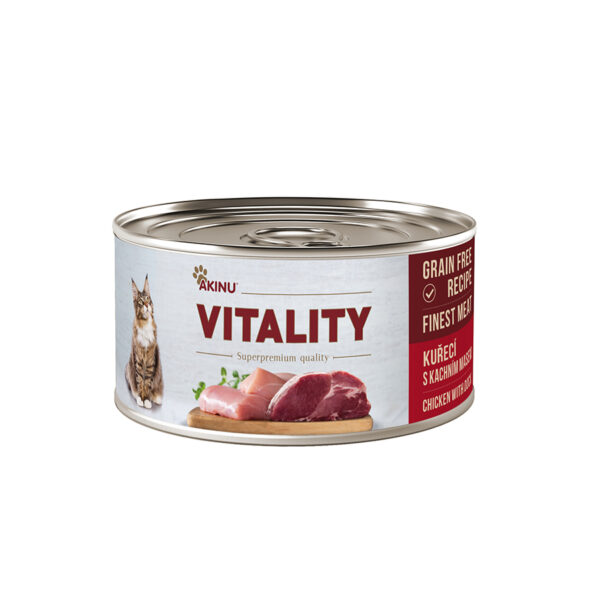 Akinu VITALITY Kuřecí & kachní maso konzerva pro kočky 70 g