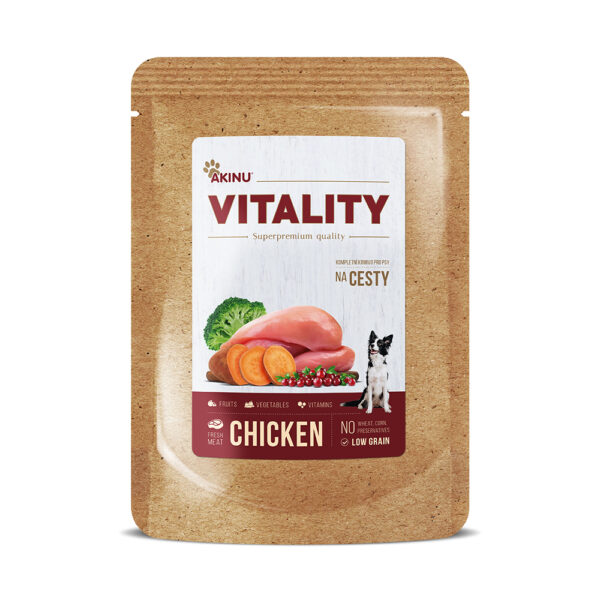 Akinu VITALITY Kuřecí kapsička pro psy na cesty 300 g