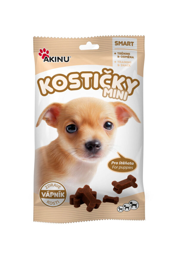 Akinu Vápníkové MINI kostičky pamlsek pro štěňata 60 g