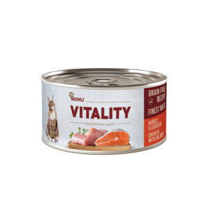 Akinu VITALITY Kuřecí & losos konzerva pro kočky 70 g