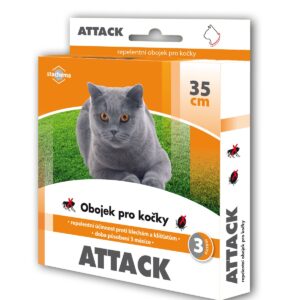 ATTACK Antiparazitní obojek pro kočky 35 cm