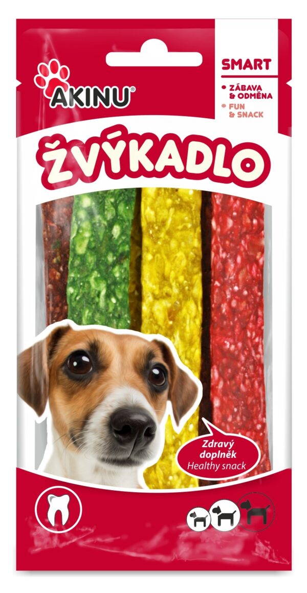 Akinu Plátky žvýkací barevné pamlsek pro psy 12