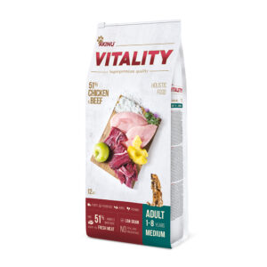 Akinu VITALITY Kuřecí & hovězí granule krmivo pro psy středně velkých plemen 12