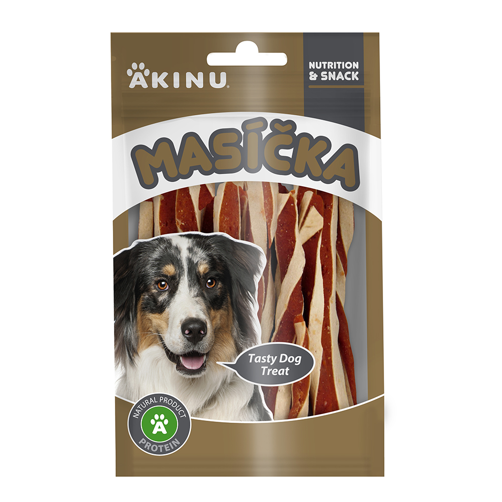 Akinu MASÍČKA Jehněčí twister pamlsek pro psy 75 g