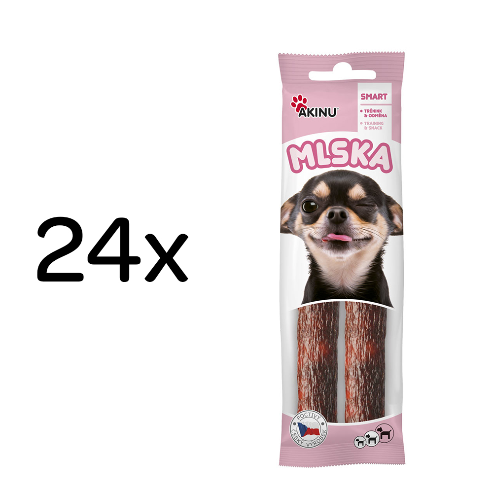 Akinu MLSKA Uherské salámky pamlsek pro psy 24 ks