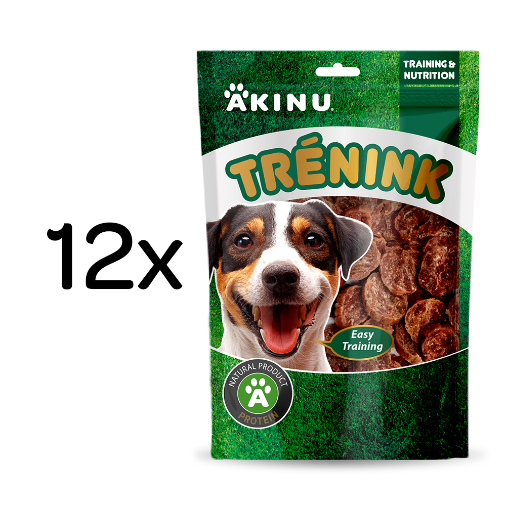 Akinu Trénink Jehněčí & treska lupínky pamlsek pro psy 12 x 120 g