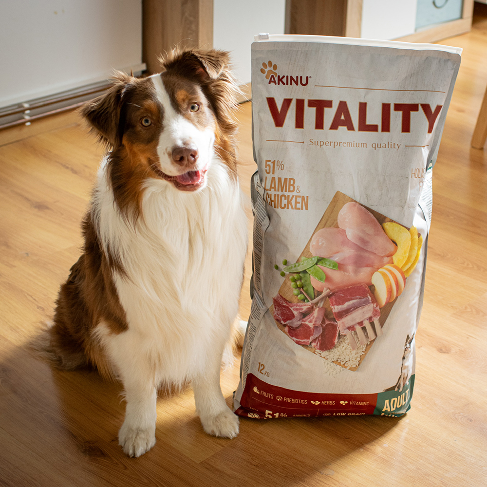 Akinu VITALITY Jehněčí & kuřecí granule pro psy středních plemen 12 kg