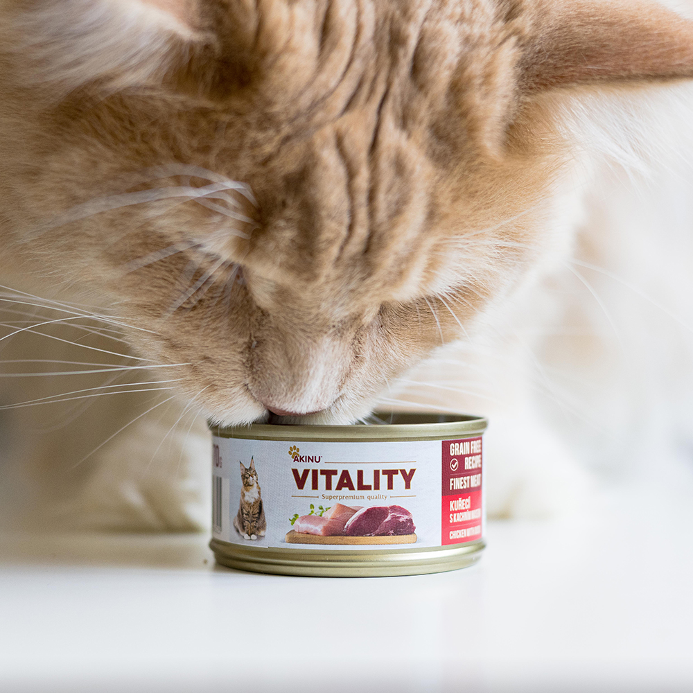 Akinu VITALITY Kuřecí & kachní maso konzerva pro kočky 70 g