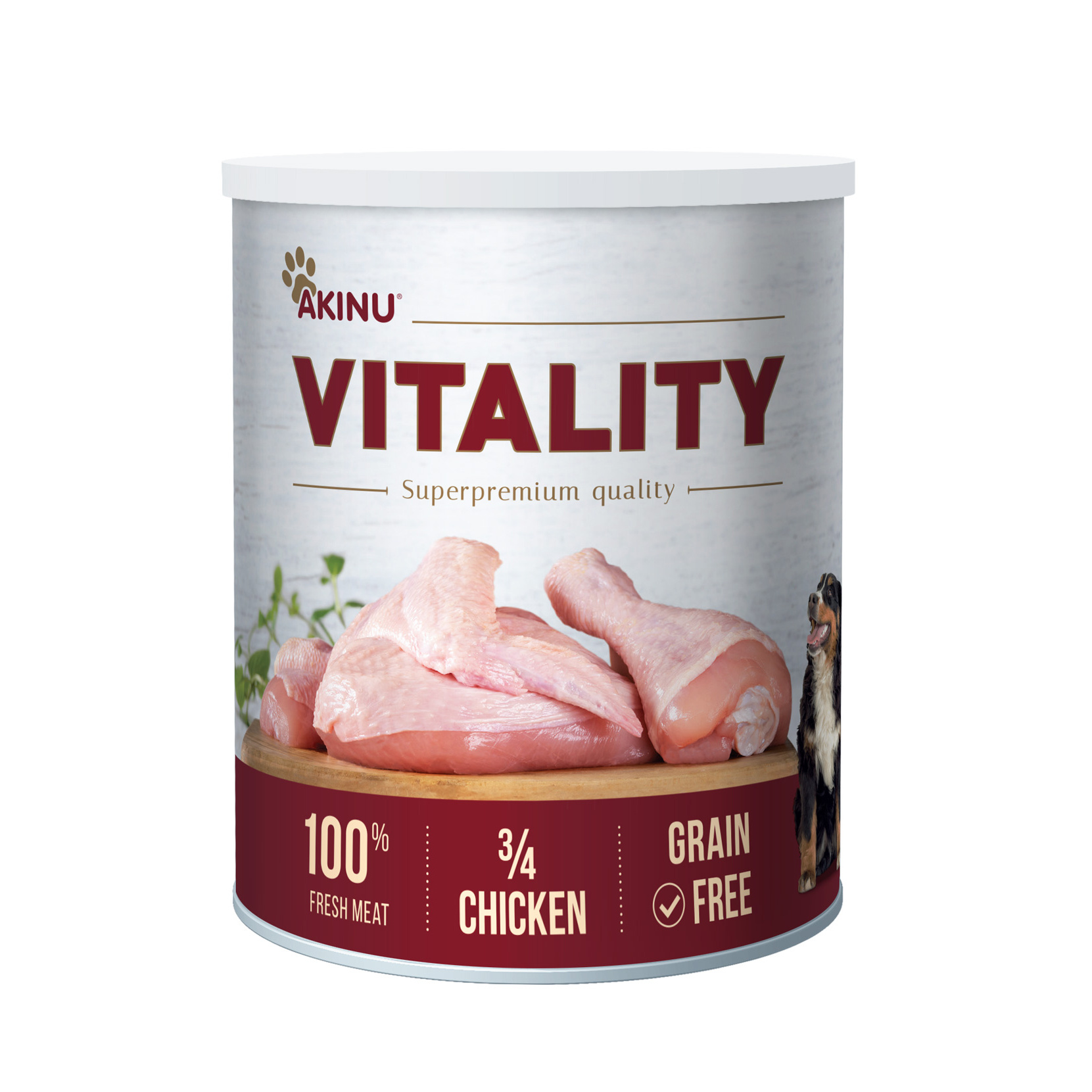 Akinu VITALITY 3/4 Kuřete konzerva pro psy 800 g