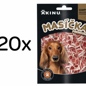 Akinu MASÍČKA PREMIUM Mini kachna pamlsek pro psy 20 x 75 g