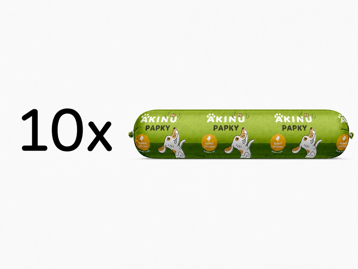 Akinu PAPKY Kuřecí salám krmivo pro psy 10 x 1 kg