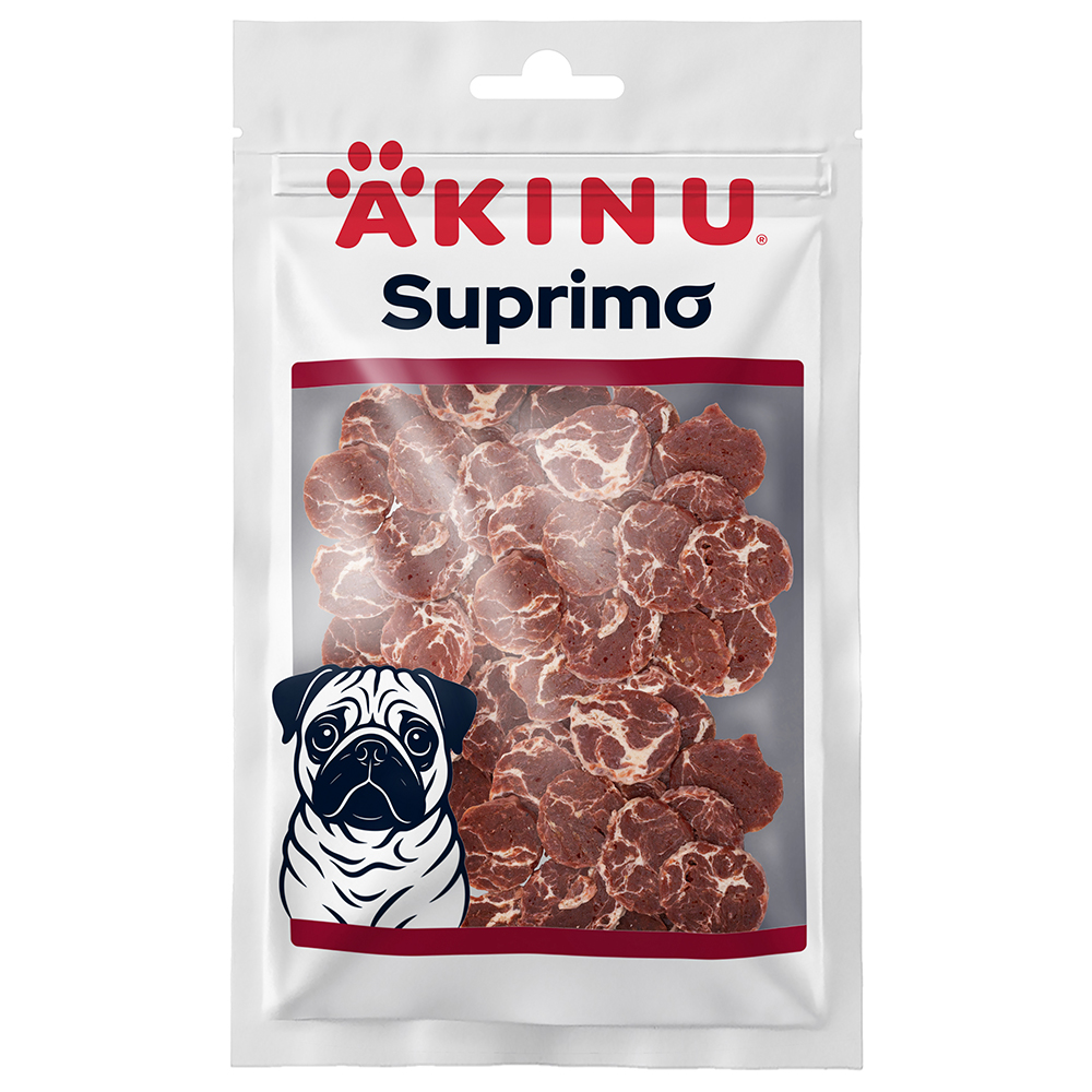 Akinu SUPRIMO Kachní s treskou mini steak pamlsek pro psy 75 g