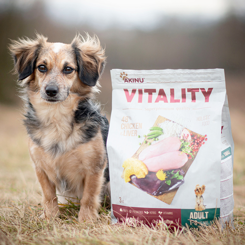 Akinu VITALITY Kuřecí & játrové granule pro psy malých plemen 3 kg