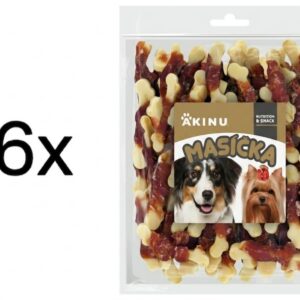 Akinu MASÍČKA Kostička s kuřecím masem pamlsek pro psy 6 x 300 g