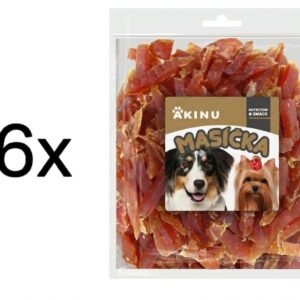 Akinu MASÍČKA Kuřecí proužky pamlsek pro psy 6 x 300 g