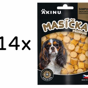 Akinu MASÍČKA PREMIUM Hair & Skin pamlsek pro psy 14 x 75 g
