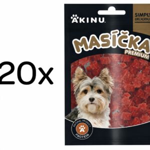 Akinu MASÍČKA PREMIUM Kachní maso pamlsek pro psy  20 x75 g