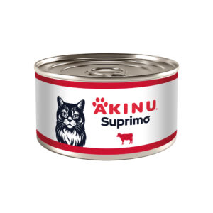 Akinu SUPRIMO Mleté s hovězím konzerva pro kočky 200 g