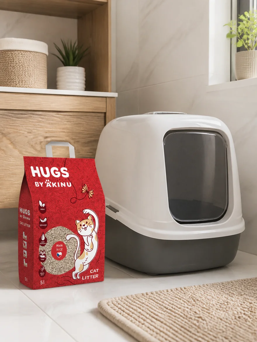 Caty HUGS BY AKINU Křemelinové stelivo pro kočky 5 l
