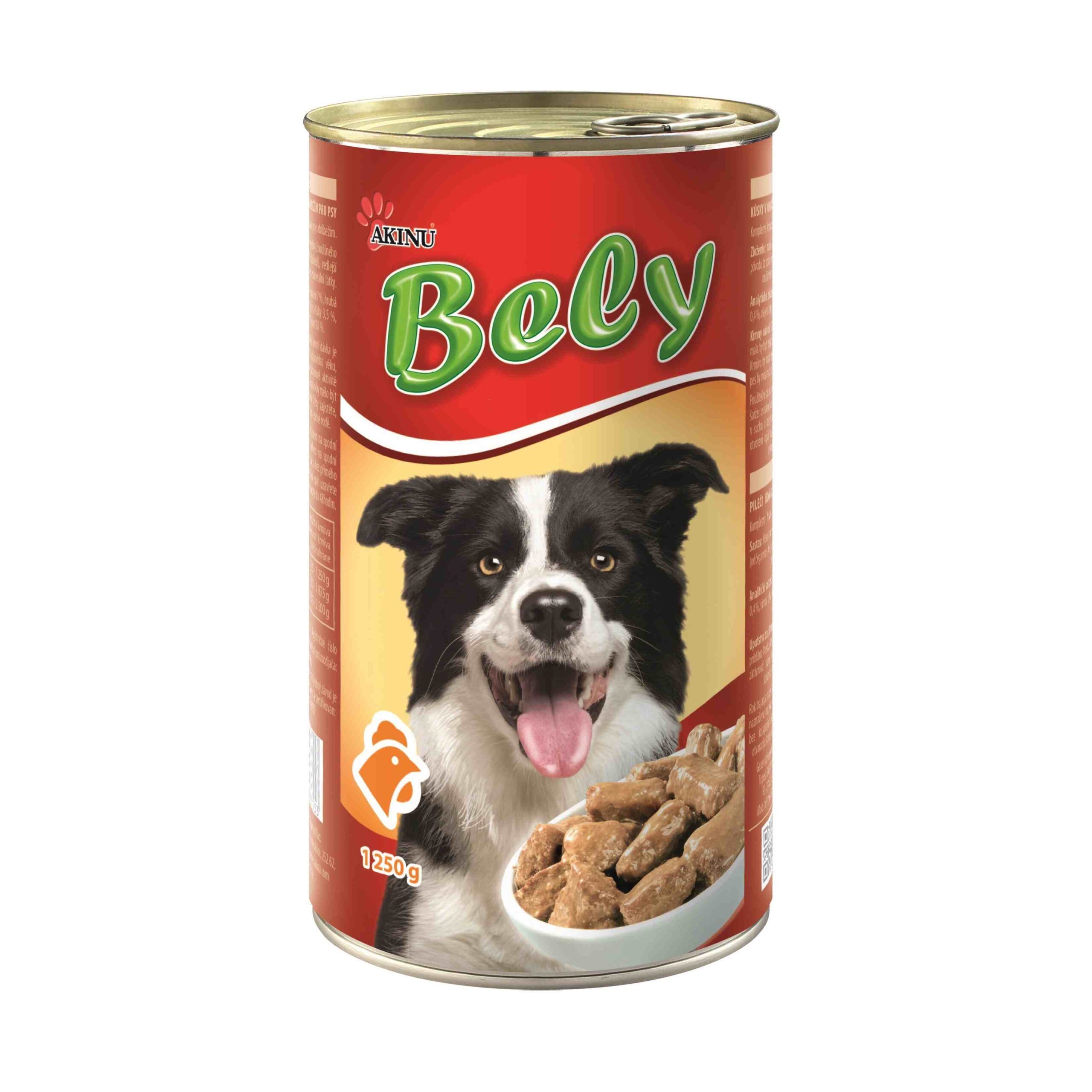 Akinu BELY Drůbeží kousky v omáčce konzerva pro psy 1250 g