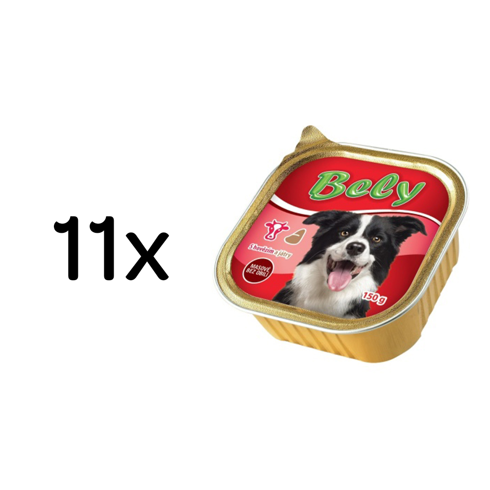 Akinu BELY Hovězí & játra paštika pro psy 11 x 150 g