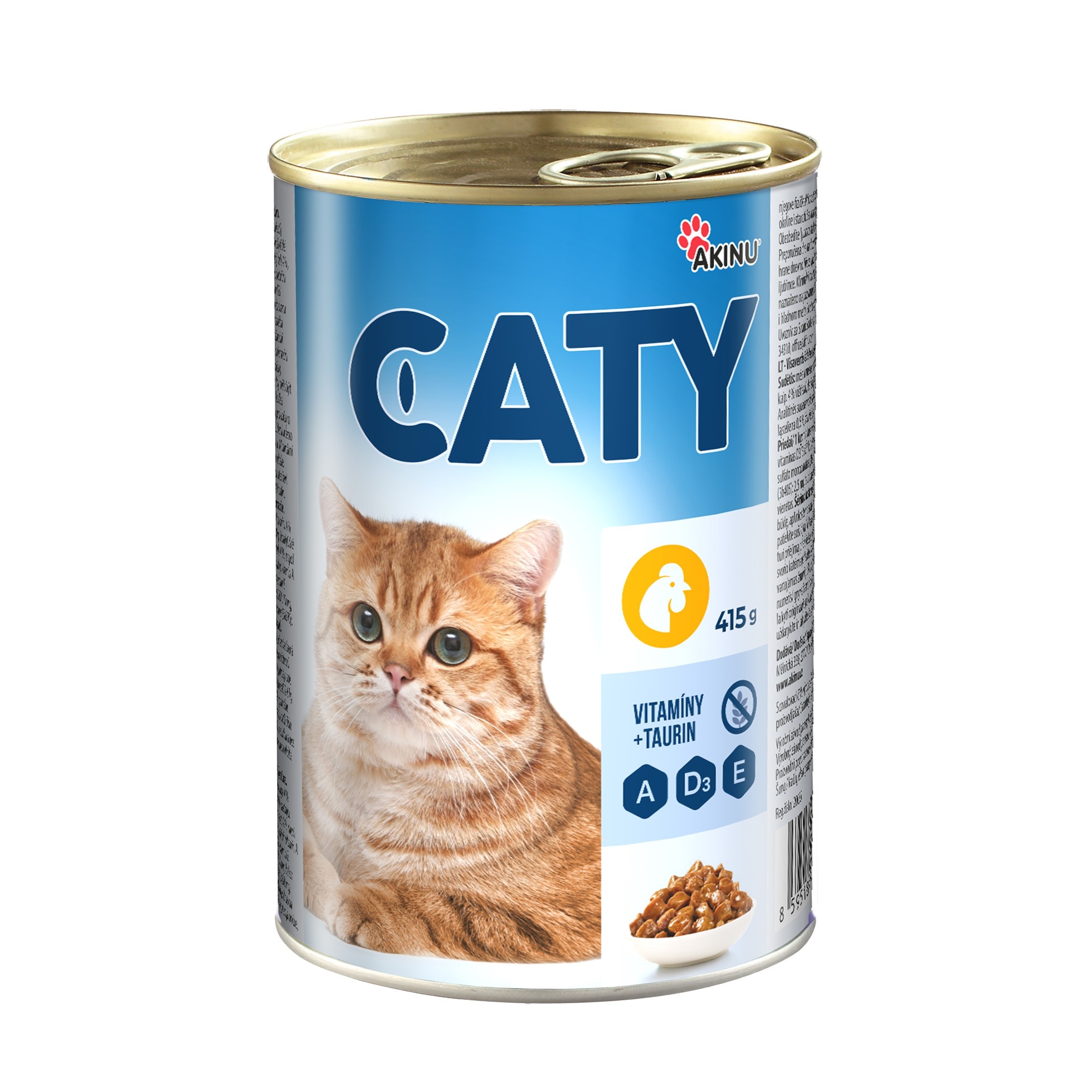 Akinu CATY Drůbeží kousky v omáčce konzerva pro kočky 415 g