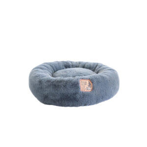 Akinu ČESKÝ LES Plyšový donut pelech pro psy tm. šedý XS 45 cm Barva: Šedá