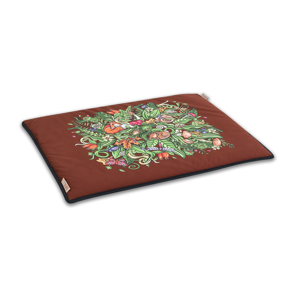 Akinu ČESKÝ LES Podložka pro psy lesní zelená M 85 x 65 cm Barva: Hnědá
