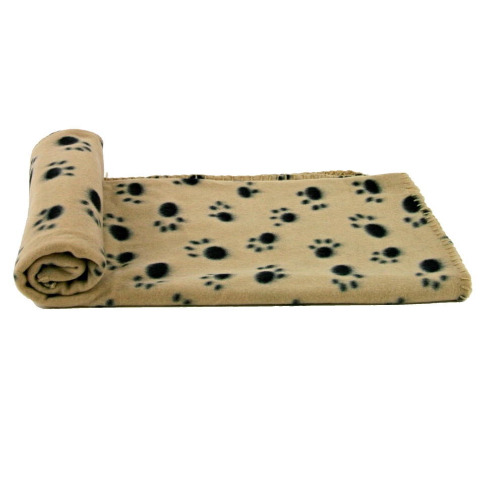 Akinu Deka fleece s tlapkami béžová 100 x 70 Barva: Béžová
