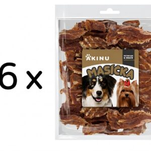 Akinu MASÍČKA Hovězí stripsy pamlsek pro psy 6 x 300 g