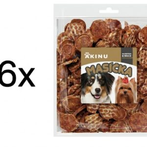 Akinu MASÍČKA Kachní chipsy pamlsek pro psy 6 x 300 g